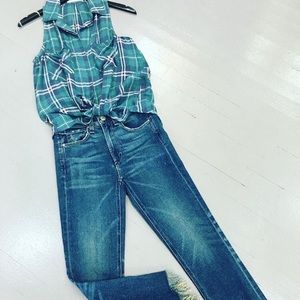 Tank top with split back detail